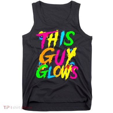Lets A Glow Crazy Retro Colorful Quote Group Team Tie Dye Tank Top