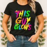 Lets A Glow Crazy Retro Colorful Quote Group Team Tie Dye Women's T-Shirt thumb 2