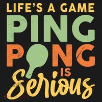 Life's A Game Ping Pong Is Serious Table Tennis Paddle Backpack thumb 2