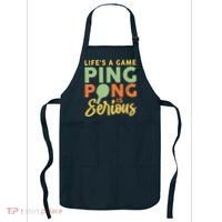 Life's A Game Ping Pong Is Serious Table Tennis Paddle Apron thumb 0