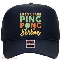 Life's A Game Ping Pong Is Serious Table Tennis Paddle Hat thumb 0