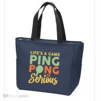 Life's A Game Ping Pong Is Serious Table Tennis Paddle Tote Bag thumb 3