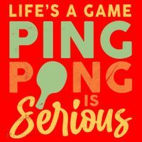 Life's A Game Ping Pong Is Serious Table Tennis Paddle Santa Hat thumb 1