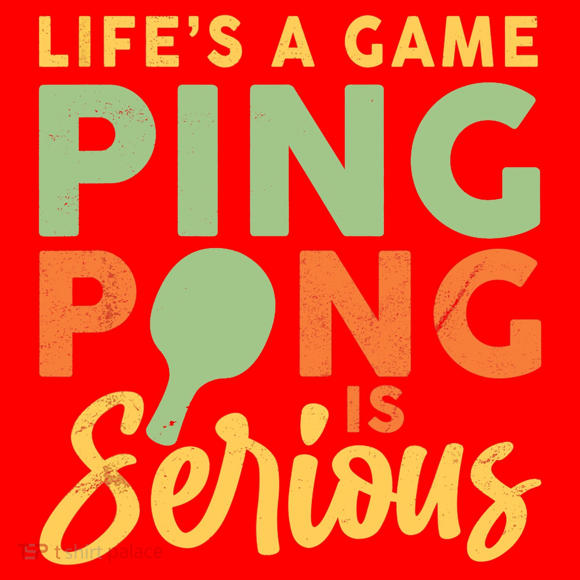 Life's A Game Ping Pong Is Serious Table Tennis Paddle Santa Hat