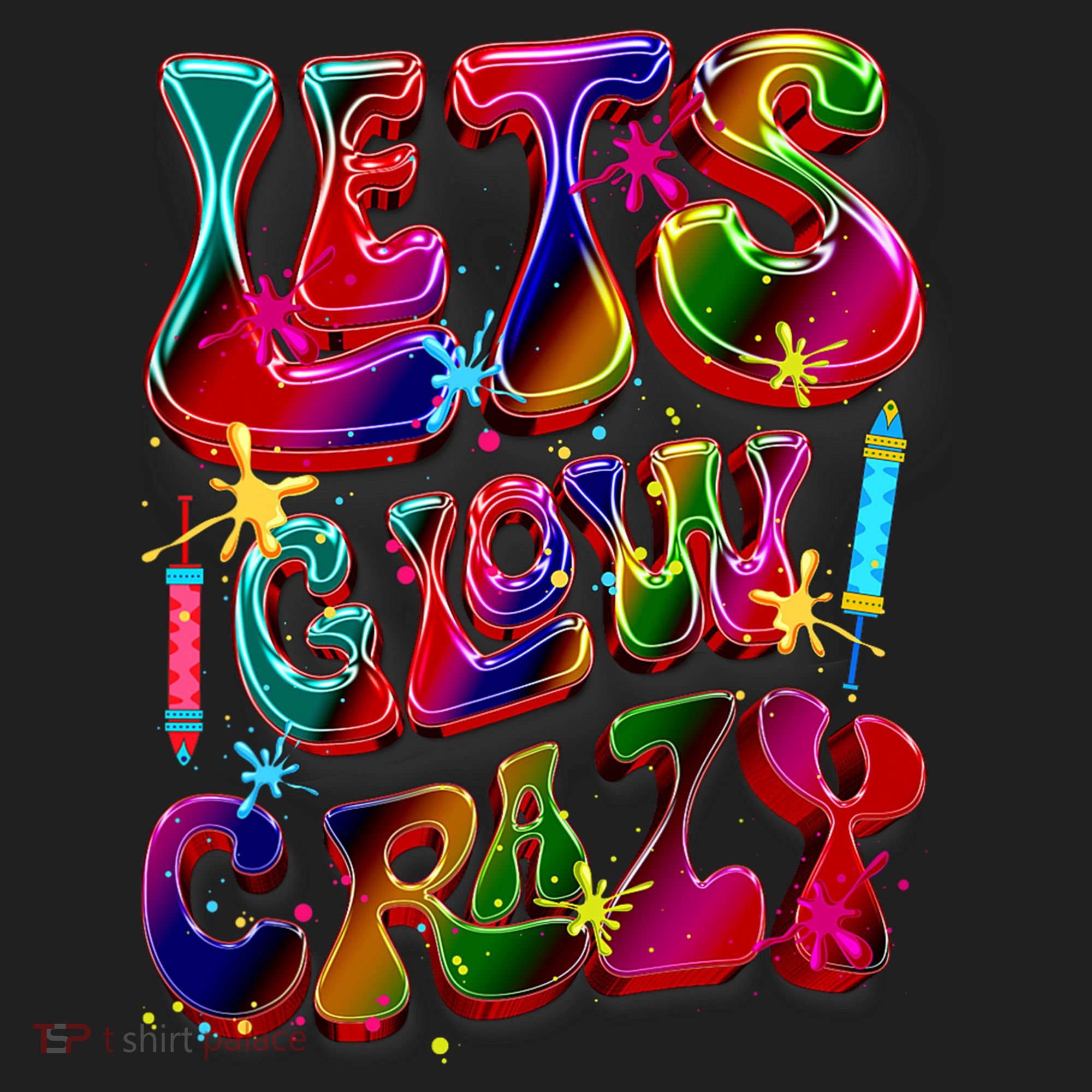 Lets A Glow Crazy Colorful Group Team Tie Dye Hat