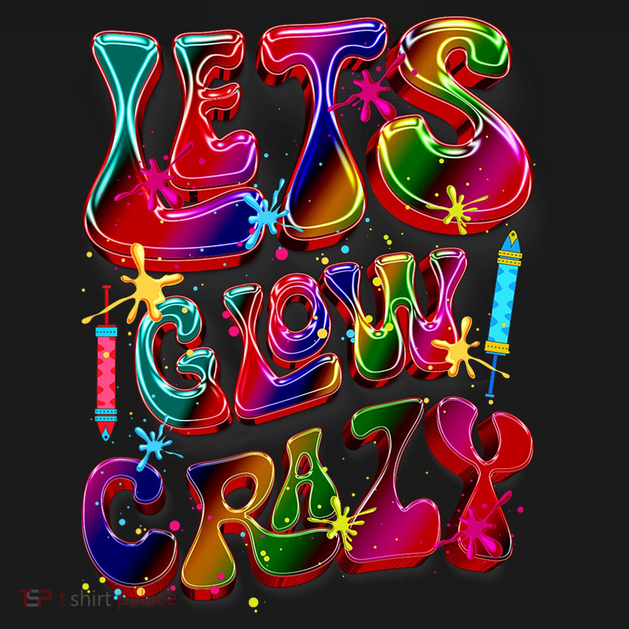 Lets A Glow Crazy Colorful Group Team Tie Dye Women's Long Sleeve Shirt