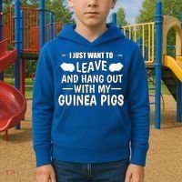 Leave And Hang Out With Guinea Pigs Gift Guinea Pig Funny Gift Kids Hoodie thumb 2
