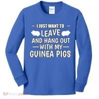 Leave And Hang Out With Guinea Pigs Gift Guinea Pig Funny Gift Kids Long Sleeve Shirt thumb 0