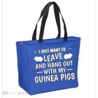 Leave And Hang Out With Guinea Pigs Gift Guinea Pig Funny Gift Tote Bag thumb 2