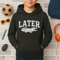 Later Alligator In A While Crocodile Gator Kids Hoodie thumb 2