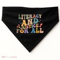 Literacy And Justice For All Reading Book Club USA-Made Doggie Bandana thumb 0