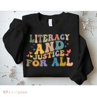 Literacy And Justice For All Reading Book Club Sweatshirt thumb 2