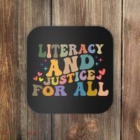 Literacy And Justice For All Reading Book Club Coaster thumb 0