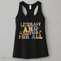 Literacy And Justice For All Reading Book Club Women's Tank Top thumb 3