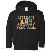 Literacy And Justice For All Reading Book Club Toddler Hoodie thumb 0