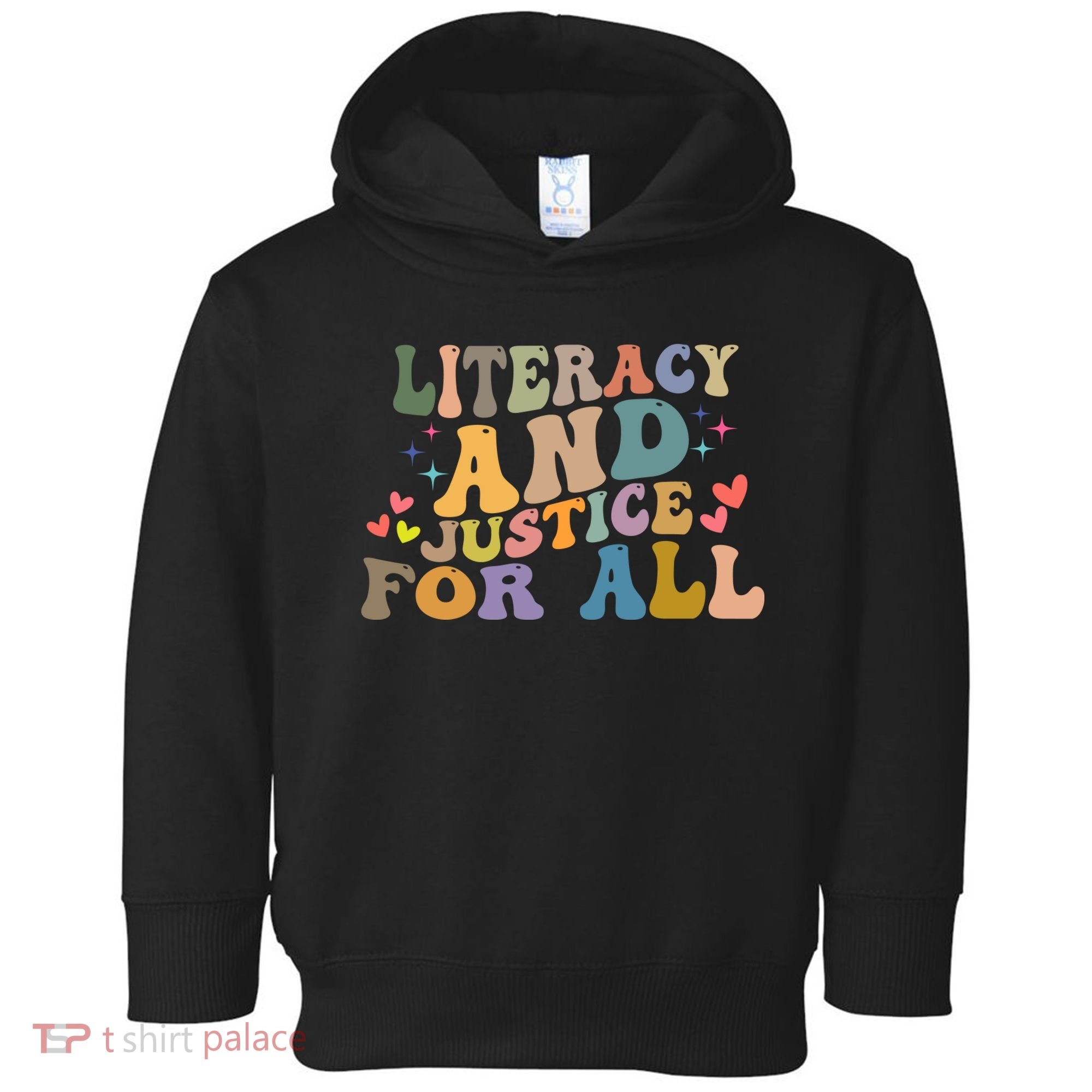 Literacy And Justice For All Reading Book Club Toddler Hoodie