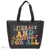 Literacy And Justice For All Reading Book Club Tote Bag thumb 0