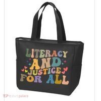 Literacy And Justice For All Reading Book Club Tote Bag thumb 3