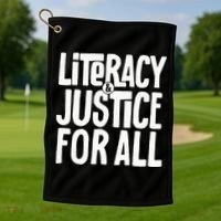 Literacy And Justice All Golf Towel thumb 1