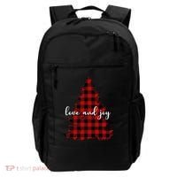 Love And Joy Checkered Christmas Tree Backpack thumb 0