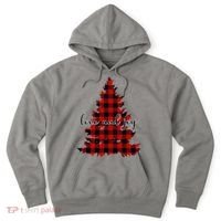 Love And Joy Checkered Christmas Tree Hoodie thumb 0