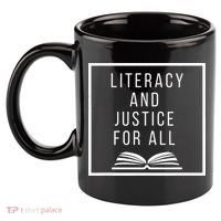 Literacy And Justice For All Literacy Teacher Reading 11oz C Handle Ceramic Mug thumb 2