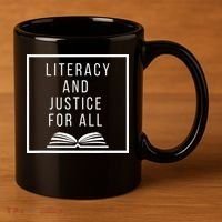 Literacy And Justice For All Literacy Teacher Reading 11oz C Handle Ceramic Mug thumb 3