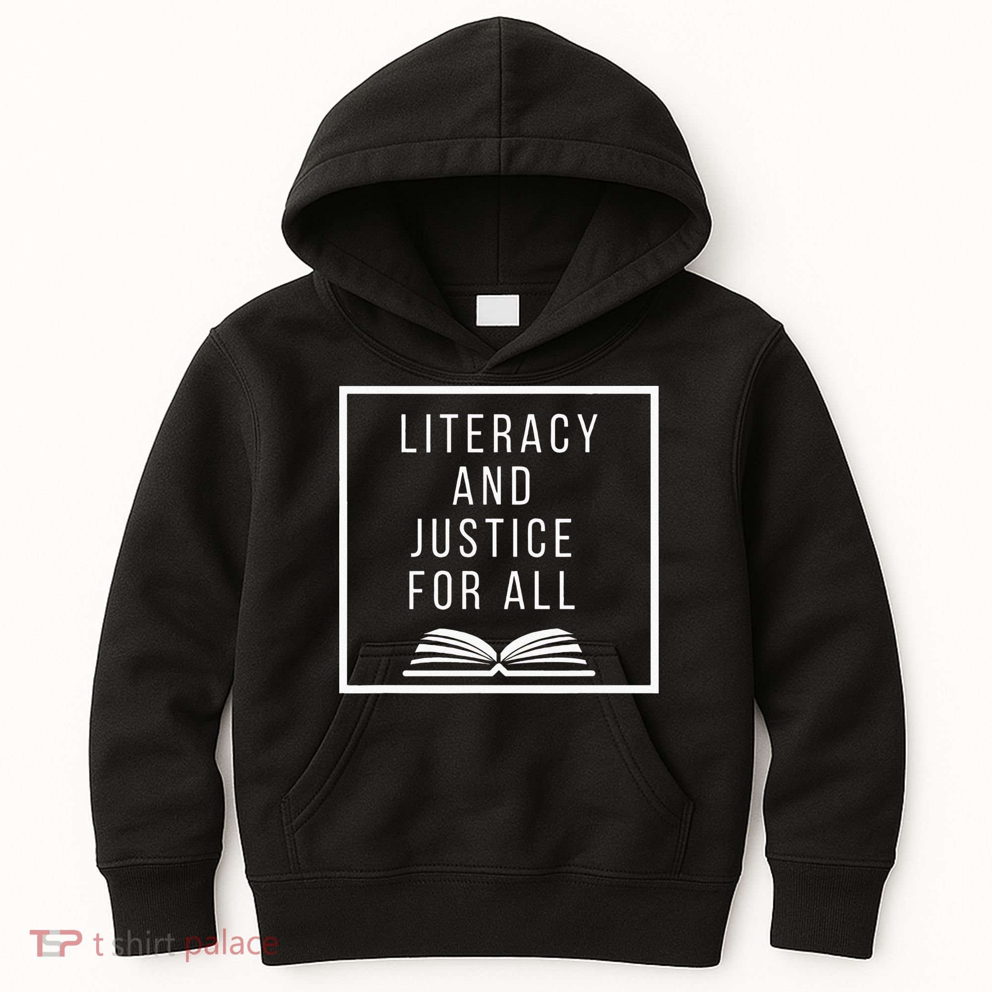 Literacy And Justice For All Literacy Teacher Reading Kids Hoodie