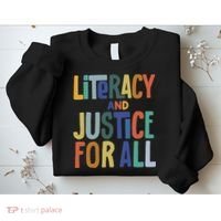 Literacy And Justice For All Protect Libraries Banned Books Sweatshirt thumb 2