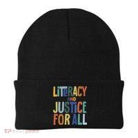 Literacy And Justice For All Protect Libraries Banned Books Beanie thumb 0