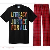Literacy And Justice For All Protect Libraries Banned Books Pajama Set thumb 0