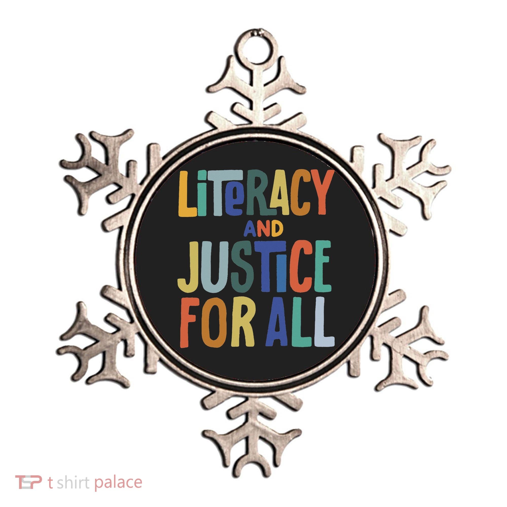Literacy And Justice For All Protect Libraries Banned Books Ornament