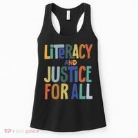Literacy And Justice For All Protect Libraries Banned Books Women's Tank Top thumb 0