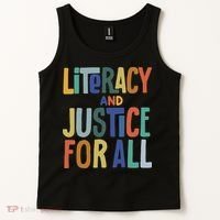 Literacy And Justice For All Protect Libraries Banned Books Tank Top thumb 2