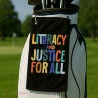 Literacy And Justice For All Protect Libraries Banned Books Golf Towel thumb 2