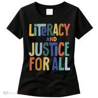 Literacy And Justice For All Protect Libraries Banned Books Women's T-Shirt thumb 0