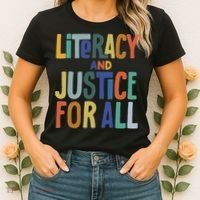 Literacy And Justice For All Protect Libraries Banned Books Women's T-Shirt thumb 2
