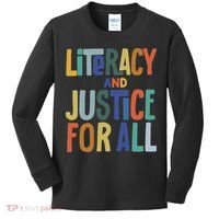 Literacy And Justice For All Protect Libraries Banned Books Kids Long Sleeve Shirt thumb 0