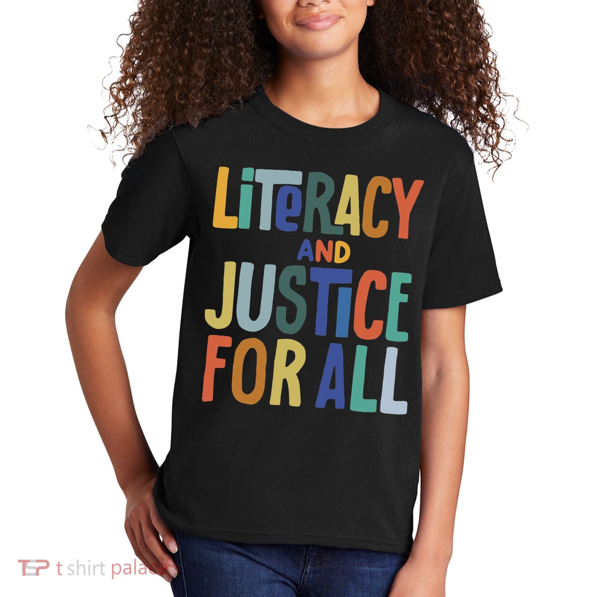 Literacy And Justice For All Protect Libraries Banned Books Kids T-Shirt