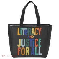 Literacy And Justice For All Protect Libraries Banned Books Tote Bag thumb 0