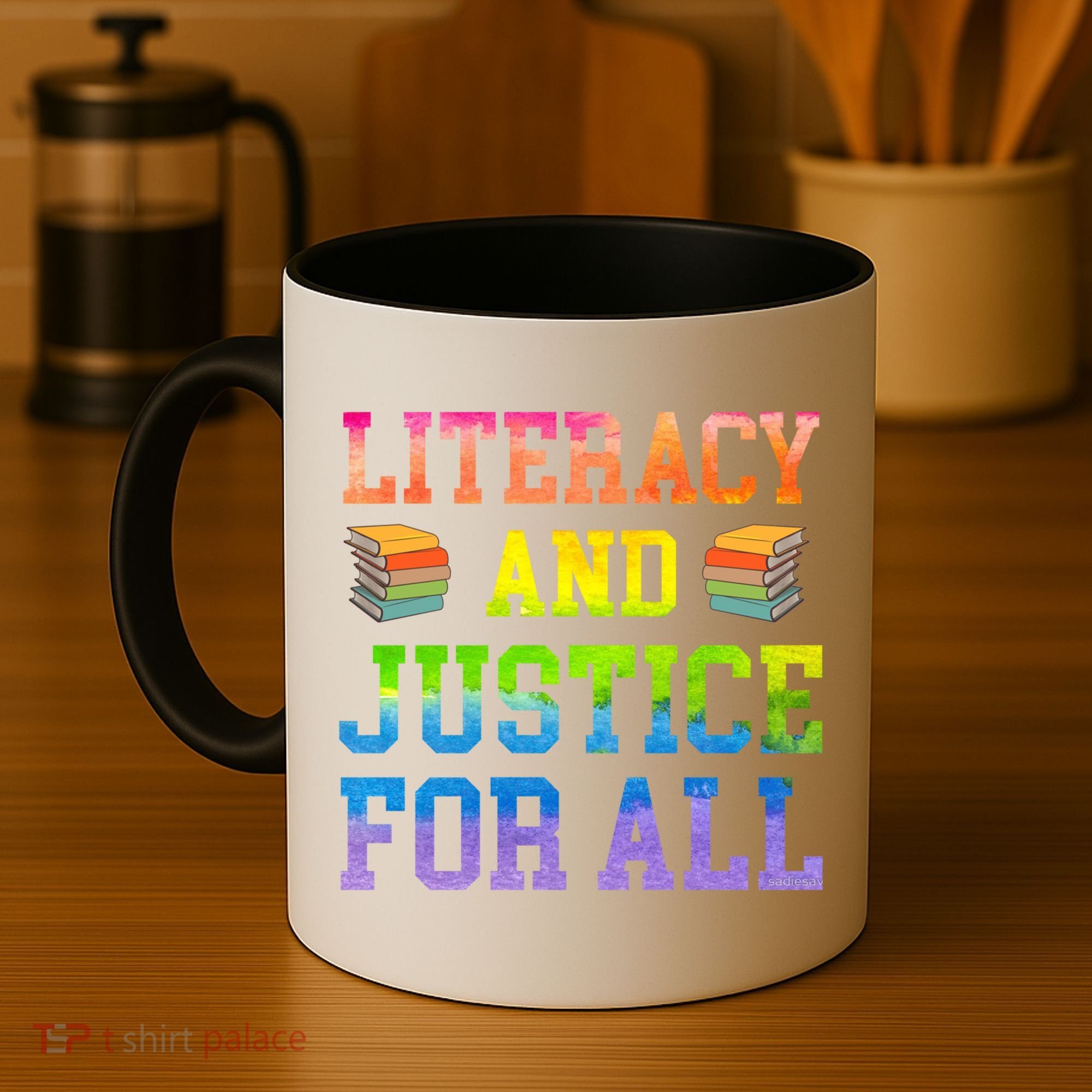 Literacy And Justice For All Literacy Teacher Gift Reading Cool Gift Coffee Mug