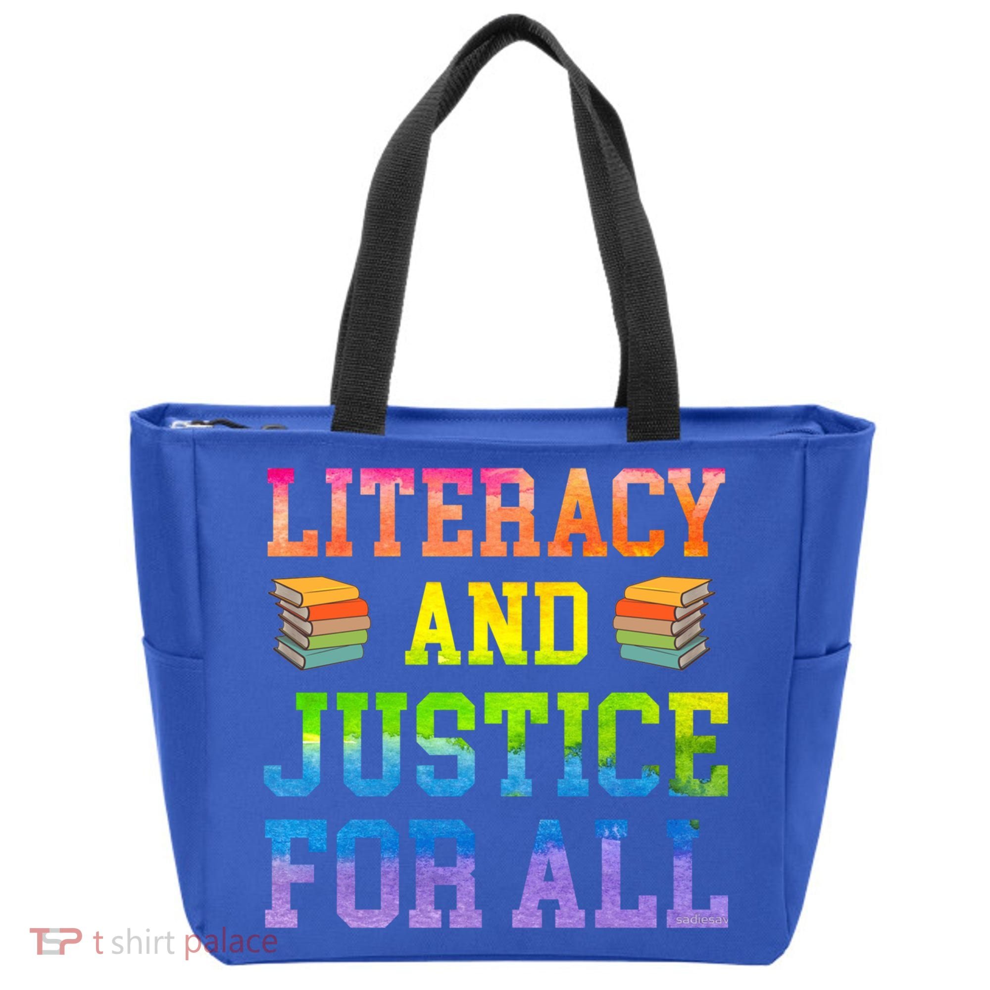 Literacy And Justice For All Literacy Teacher Gift Reading Cool Gift Tote Bag