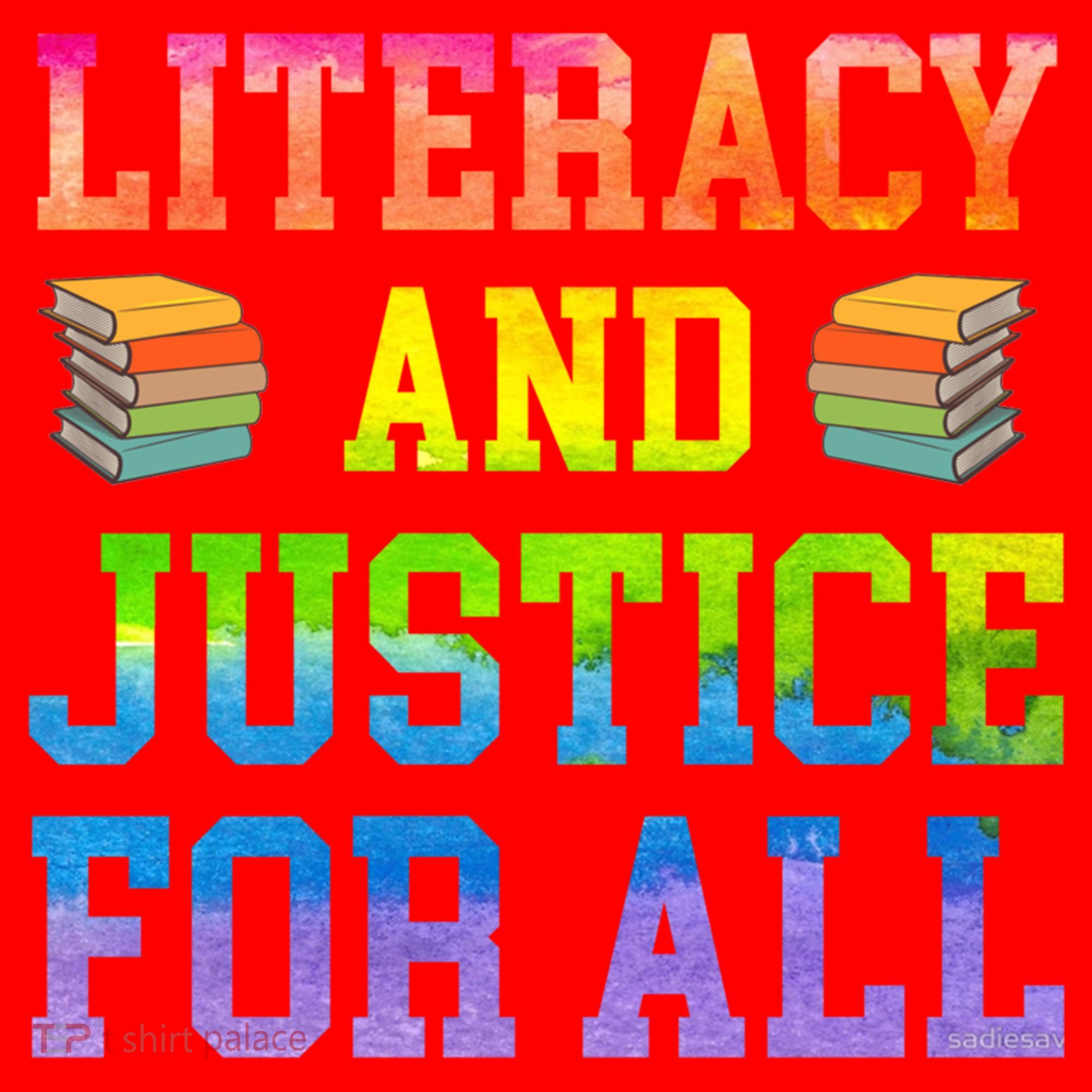 Literacy And Justice For All Literacy Teacher Gift Reading Cool Gift Santa Hat