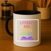 Literacy And Justice For All Literacy Teacher Gift Reading Cool Gift Coffee Mug thumb 4
