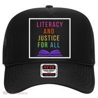 Literacy And Justice For All Literacy Teacher Gift Reading Cool Gift Hat thumb 0