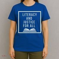 Literacy And Justice For All Social Justice Readingteacher Meaningful Gift T-Shirt thumb 4