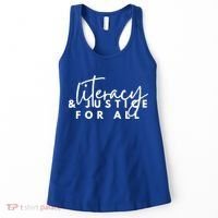 Literacy And Justice For All Gift Women's Tank Top thumb 0