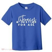 Literacy And Justice For All Gift Toddler T-Shirt thumb 0