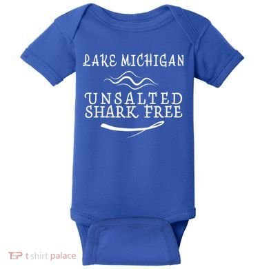 Lake Michigan Unsalted Shark Free Baby Bodysuit