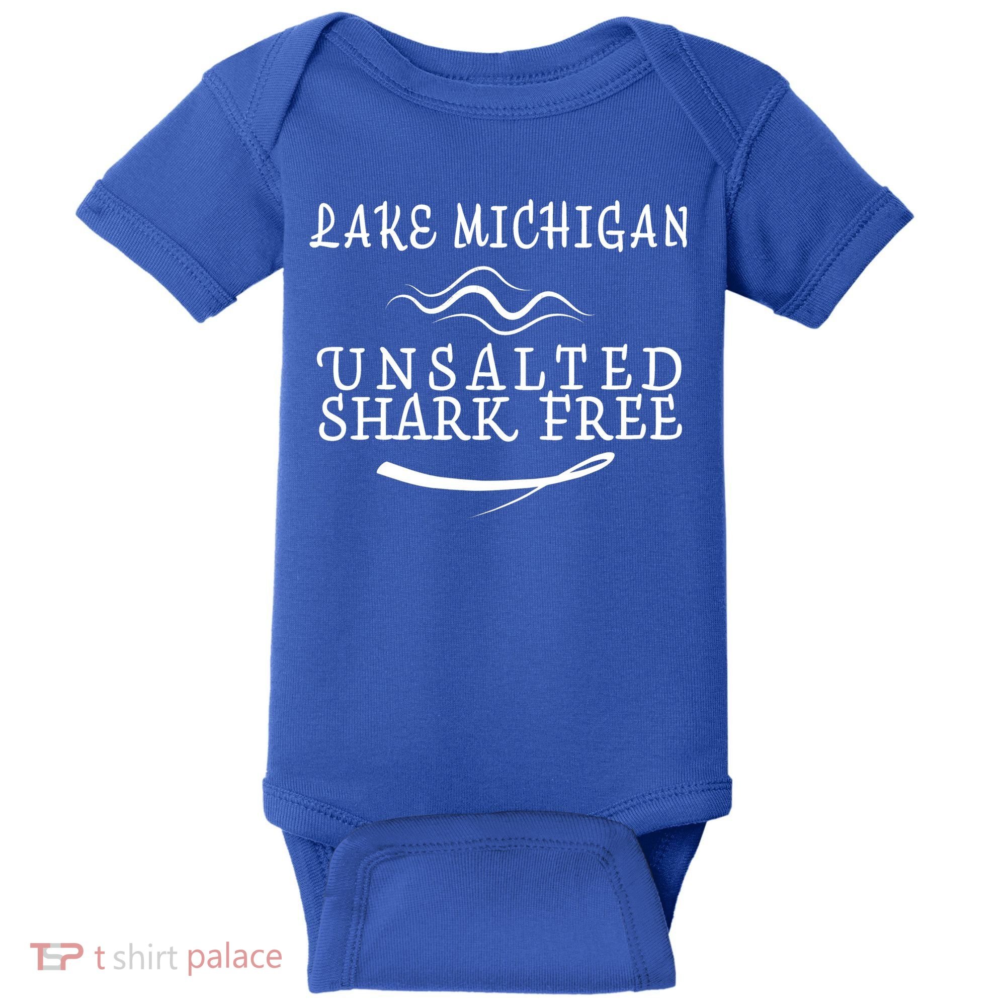 Lake Michigan Unsalted Shark Free Baby Bodysuit